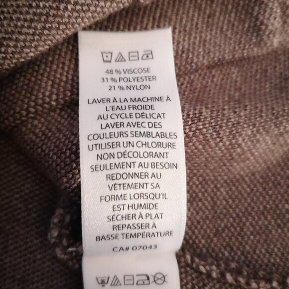 NWT Adrienne Vittadini Ladies Size Large Brown Straight Fit Knit Blazer - Picture 8 of 14